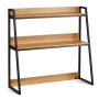 VEVOR Desktop Bookshelf, 2-Tier Desktop Storage Organizer, 37.4" x 12.6" x 35.4" Office Storage Rack Wood Color Display Shelf, Desktop Bookshelf Hutch with Anti-Slip Feet Pads, for Office, Home & Dorm