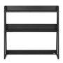 VEVOR Desktop Bookshelf, 2-Tier Desktop Storage Organizer, 37.4" x 12.6" x 35.4" Office Desk Storage Rack Display Shelf, Desktop Bookshelf Hutch with Anti-Slip Feet Pads, for Office, Home & Dorm, Black
