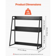 VEVOR Desktop Bookshelf Desktop Storage Organizer 2-Tier for Office & Home Black