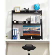 Desktop Bookshelf Desktop Storage Organizer 2-Tier for Office & Home Black