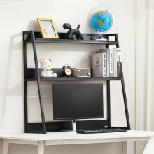 Desktop Bookshelf Desktop Storage Organizer 2-Tier for Office & Home Black