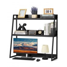 VEVOR Desktop Bookshelf Desktop Storage Organizer 2-Tier for Office & Home Black