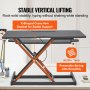 VEVOR Standing Desk Converter, Two-Tier Stand up Desk Riser, 31.5 inch Large Sit to Stand Desk Converter, 5.5-20.1 inch Adjustable Height, for Monitor, Keyboard & Accessories Used in Home Office
