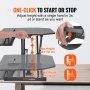 VEVOR Standing Desk Converter, Two-Tier Stand up Desk Riser, 36 inch Large Sit to Stand Desk Converter, 5.5-20.1 inch Adjustable Height, for Monitor, Keyboard & Accessories Used in Home Office