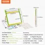 VEVOR Tabletop Art Easel for Kids, 3-in-1 Wooden Double-Sided Kid's Art Easel with Magnetic Whiteboard, Chalkboard, Paper Roll, Foldable Portable Drawing Board with Painting Accessories for Boys Girls