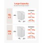 3.5Galx2 + 4.5Galx2 Ingredient Storage Container Airtight Kitchen Bin