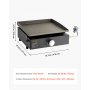 VEVOR Commercial Griddle, 16.9" Heavy Duty Manual Flat Top Griddle, Countertop Gas Grill with Non-Stick Cooking Plate, Steel Natural Gas Griddle, 2-Burners Restaurant Portable Grill -  22,000 BTU