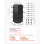 VEVOR Rotating Pegboard Display 4-Sided Spinning Peg Board Display with 24 Hooks