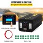 VEVOR Energy Converter, 5000W Modified Wave Transformer, 12V DC to 110V AC Vehicle Adapter, featuring LCD Screen, Remote Control, LED Light, and GFCI Sockets for RVs, Trucks, Boats, and Outdoor Adv