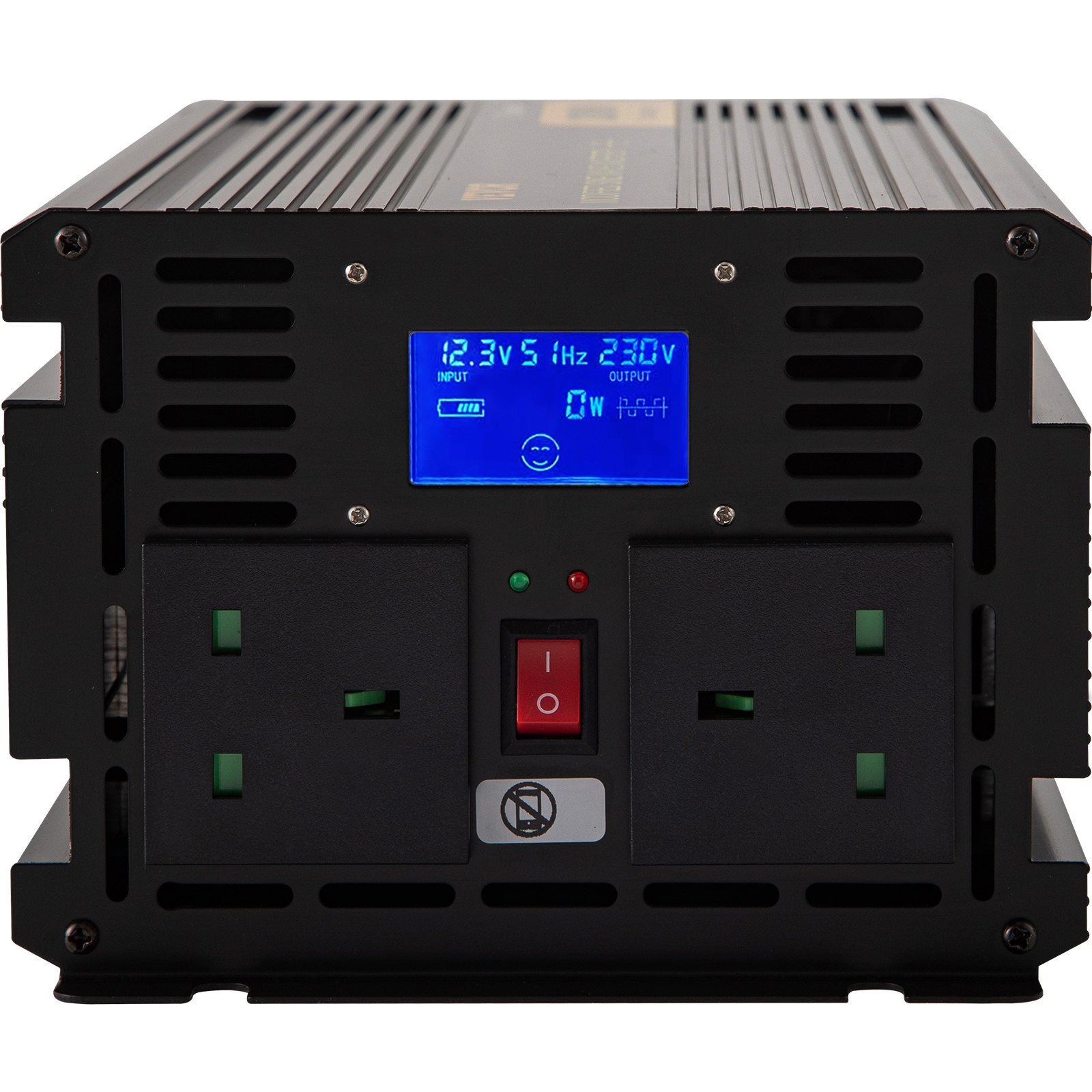 VEVOR Power Inverter 2000W Modified Sine Wave Inverter DC 12V to AC 240V Car Converter with LCD Display Remote Controller LED Indicators AC Outlets Power Inverter for Car RV Truck Boat Travel Camping