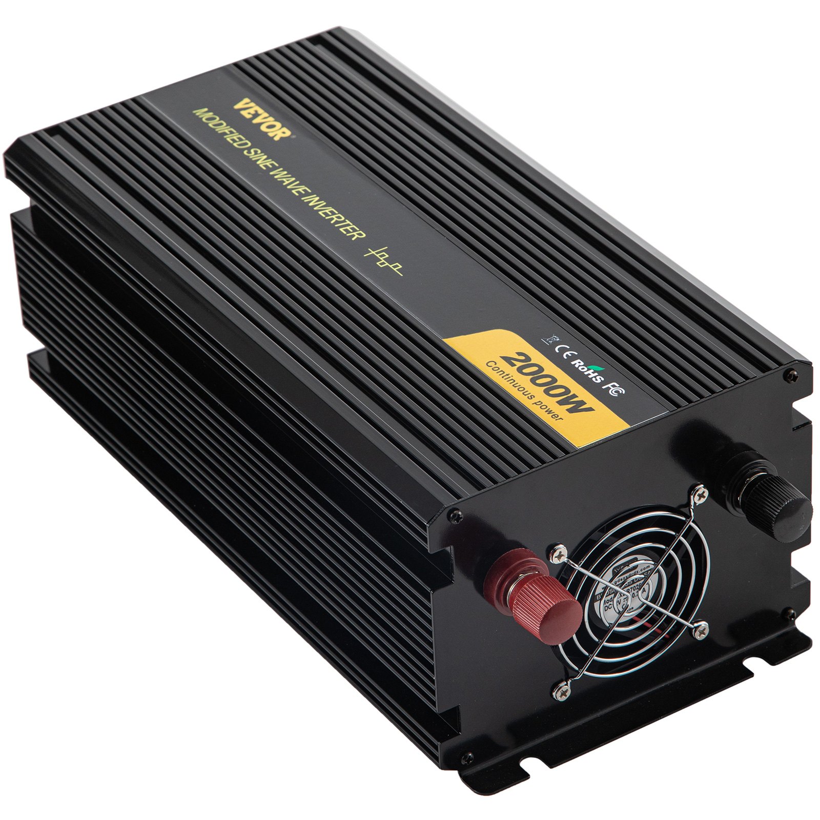 VEVOR Power Inverter 2000W Modified Sine Wave Inverter DC 12V to AC 240V Car Converter with LCD Display Remote Controller LED Indicators AC Outlets Power Inverter for Car RV Truck Boat Travel Camping