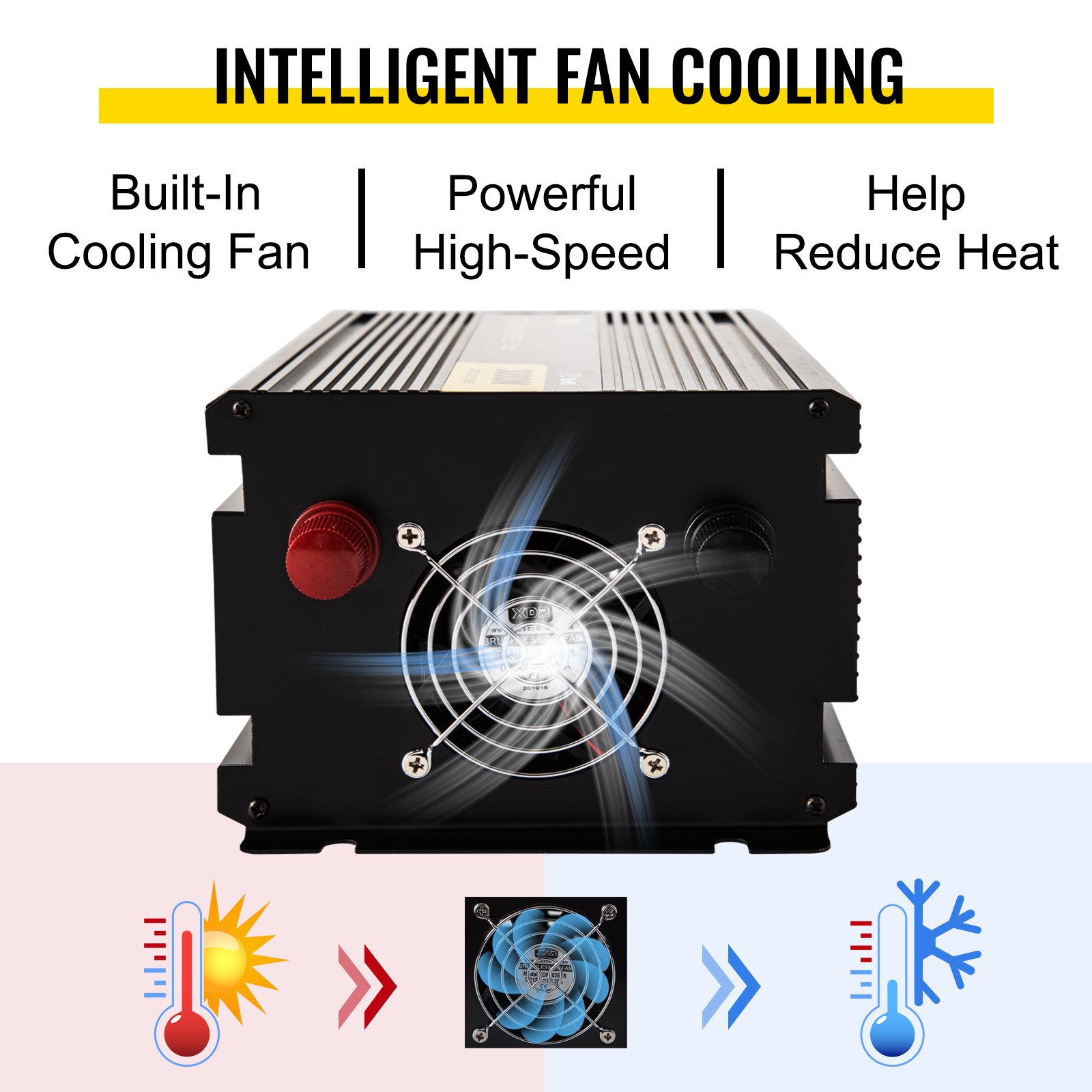 VEVOR Power Inverter 3000W Modified Sine Wave Inverter DC 12V to AC 240V Car Converter with LCD Display Remote Controller LED Indicators AC Outlets Power Inverter for Car RV Truck Boat Travel Camping