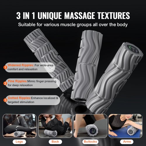 VEVOR Electric Massage Roller 5 Intensities, 3 Frequencies VEVOR Electric Massage Roller 5 Intensities, 3 Frequencies