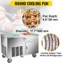 VEVOR Commercial Rolled Ice Cream Machine, Stir-Fried Ice Roll Machine Single Pan, Stainless Steel Ice Cream Roll Maker Refrigerated Cabinet 6 Boxes, Roll Ice Cream Machine for Bar Café Dessert Shop