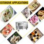 VEVOR Commercial Rolled Ice Cream Machine, Stir-Fried Ice Roll Machine Single Pan, Stainless Steel Ice Cream Roll Maker Refrigerated Cabinet 6 Boxes, Roll Ice Cream Machine for Bar Café Dessert Shop