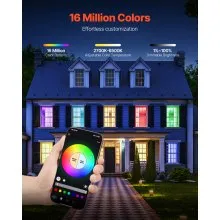 VEVOR Smart Light Bulbs A19 E26 Smart Bulb Works with Alexa & Google 4 Pack