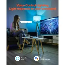 VEVOR Smart Light Bulbs A19 E26 Smart Bulb Works with Alexa & Google 4 Pack