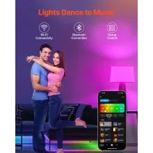 VEVOR Smart Light Bulbs A19 E26 Smart Bulb Works with Alexa & Google 4 Pack