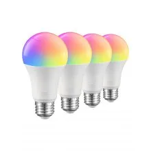 VEVOR Smart Light Bulbs A19 E26 Smart Bulb Works with Alexa & Google 4 Pack