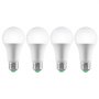 VEVOR Smart Light Bulbs, 4-Pack, 9W Multicolor LED Bulbs, 800 Lumens with Smart Control Compatibility for Vera, Google Assistant, Amazon Alexa, iOS, Android, RGB Color Changing