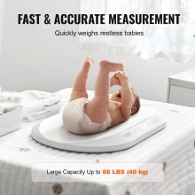 VEVOR Baby Scale Smart Bluetooth csecsemő digitális mérleg mérőszalaggal 88LBS