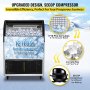 VEVOR Máquina para hacer hielo comercial, control WiFi 177LBS/24H 121LBS Máquina de hielo de almacenamiento grande con panel LCD mejorado, compresor SECOP, refrigerado por aire, incluye 2 filtros de agua, bomba de drenaje de agua, 2 cucharadas