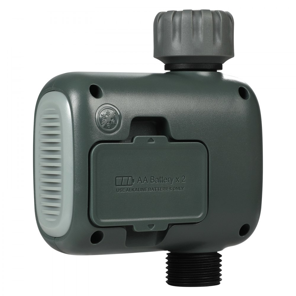 VEVOR WiFi Sprinkler Timer, Single Outlet, Smart Hose Faucet Water Timer with Brass Inlet, APP Control via 2.4Ghz WiFi or Bluetooth, Voice Control with Alexa Google Assistant, IPX6 for Yard Watering