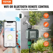 VEVOR WiFi Sprinkler Timer Single Outlet Smart Hose Faucet Water Timer Bluetooth