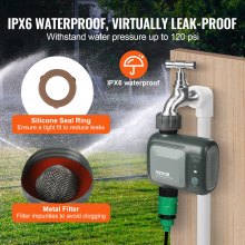 VEVOR WiFi Sprinkler Timer Single Outlet Smart Hose Faucet Water Timer Bluetooth