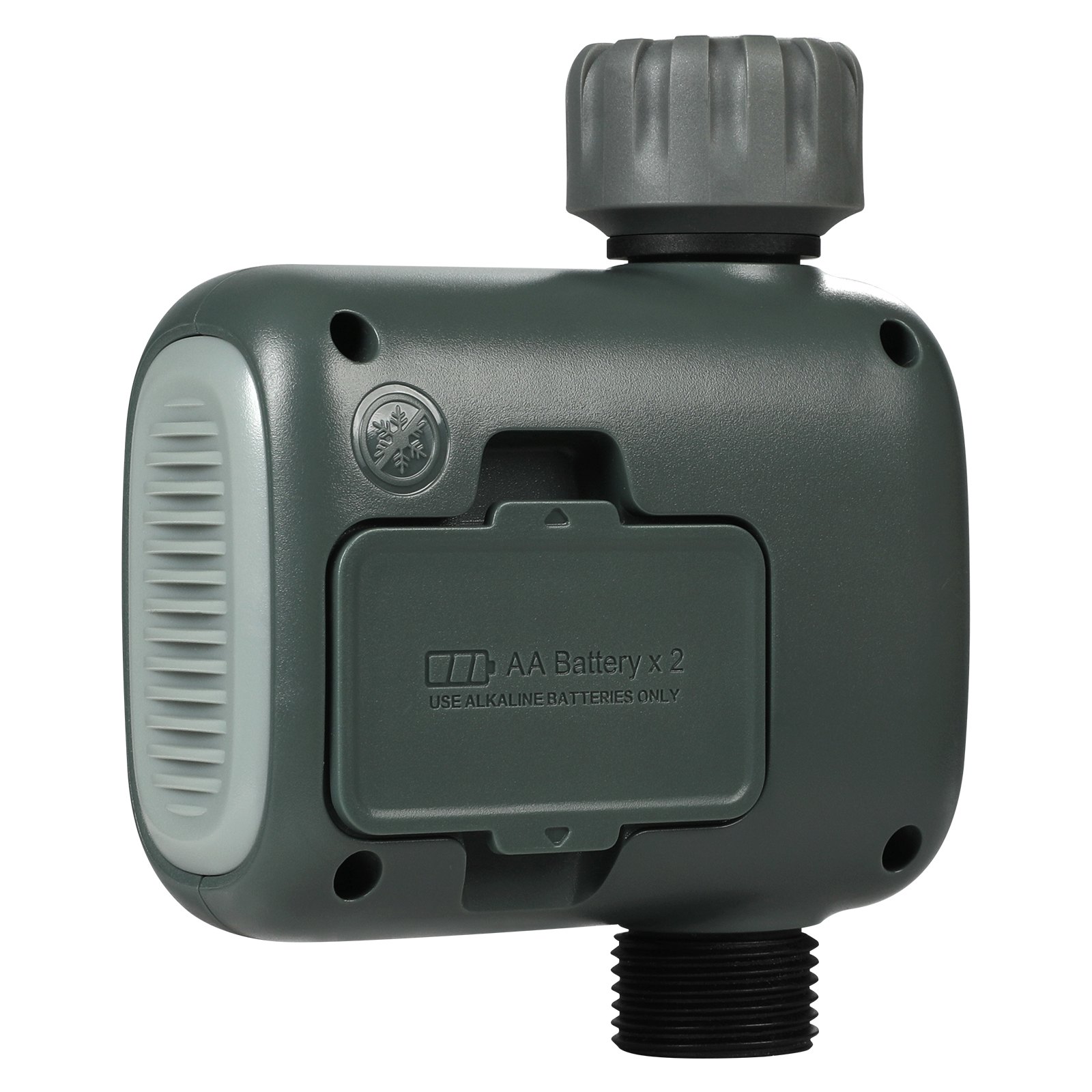 VEVOR WiFi Sprinkler Timer, Single Outlet, Smart Hose Faucet Water Timer with Brass Inlet, APP Control via 2.4Ghz WiFi or Bluetooth, Voice Control with Alexa Google Assistant, IPX6 for Yard Watering