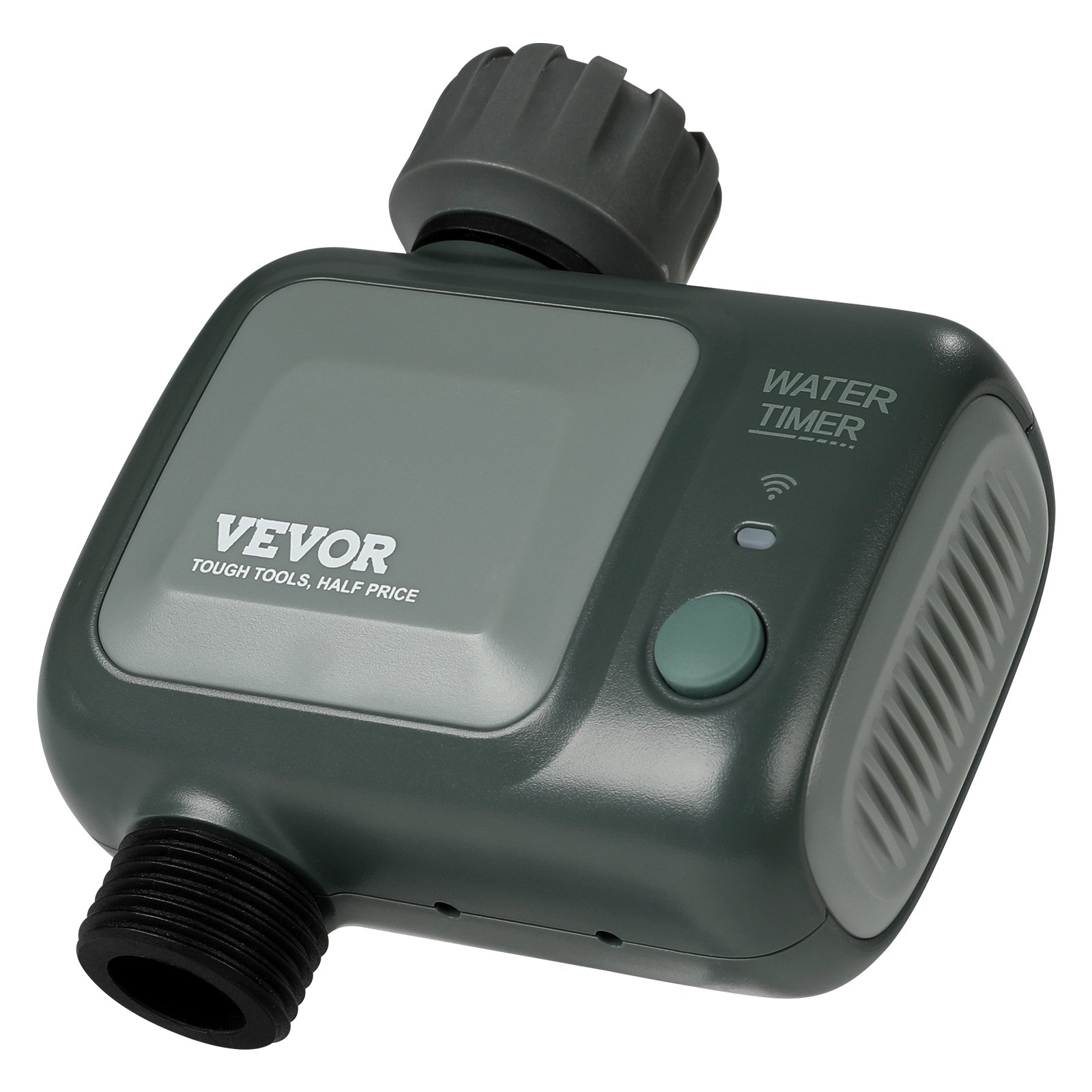 VEVOR WiFi Sprinkler Timer, Single Outlet, Smart Hose Faucet Water Timer with Brass Inlet, APP Control via 2.4Ghz WiFi or Bluetooth, Voice Control with Alexa Google Assistant, IPX6 for Yard Watering