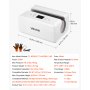 VEVOR Auto Tumbler Heat Press Machine 176 lbs Pressure Mug Heat Press White, for 11/20/30 oz Sublimation Tumblers, Cups, Glasses, Mugs, Fast Even Heating, Temp & Time Setting, 3 Preset Modes, Low-Noise