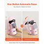 Auto Hat Heat Press Machine with 2pcs Interchangeable Platens Touchscreen Pink