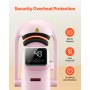 Auto Hat Heat Press Machine with 2pcs Interchangeable Platens Touchscreen Pink