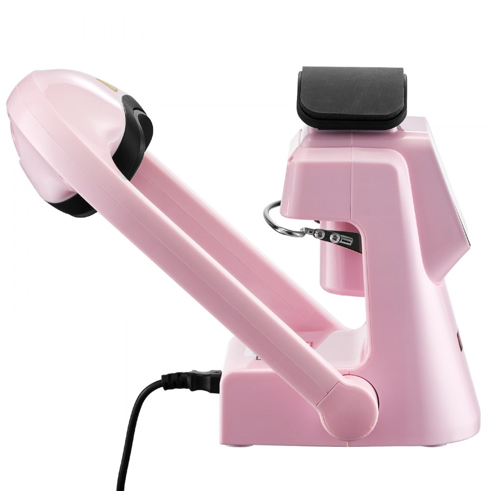 VEVOR Auto Hat Heat Press Machine, with 2pcs Interchangeable Platens, Automatic Open and Release, Touchscreen for Precise Time and Temperature Control, Heat Transfer Printing for Caps, Hats, Pink