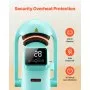 Auto Hat Heat Press Machine with 2pcs Interchangeable Platens Touchscreen Green