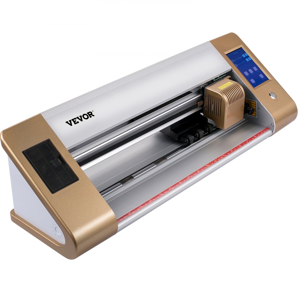 VEVOR Vinyl Cutter Machine, 18 in / 450 mm Max Paper Feed Cutting Plotter, Automatic Camera Contour Cutting LCD Screen Printer w/Stand Adjustable Force and Speed for Sign Making Plotter Cutter
