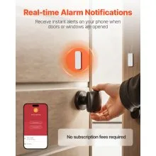 VEVOR Door Chime 6 Sensors & 1 Receiver Wireless Door Alarm Contact Sensor