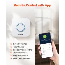 VEVOR Door Chime 6 Sensors & 1 Receiver Wireless Door Alarm Contact Sensor