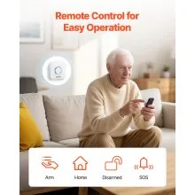 VEVOR Door Chime 6 Sensors & 1 Receiver Wireless Door Alarm Contact Sensor