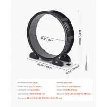 VEVOR Cat Exercise Wheel with Pedometer 40.8" Cat Treadmill for Pet Health Black
