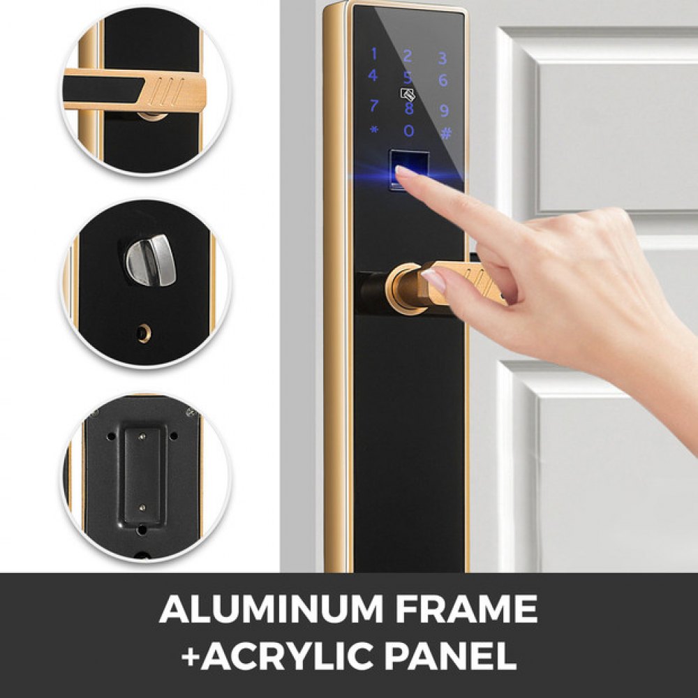 4 In1 Digital Smart Door Lock Security Anti-theft Reversible Handle Durable High Sensitive