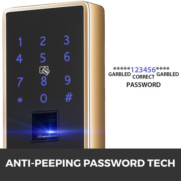 4 In1 Digital Smart Door Lock Security Anti-theft Reversible Handle Durable High Sensitive