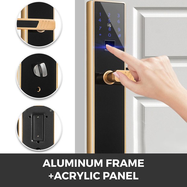 4 In1 Digital Smart Door Lock Security Anti-theft Reversible Handle Durable High Sensitive