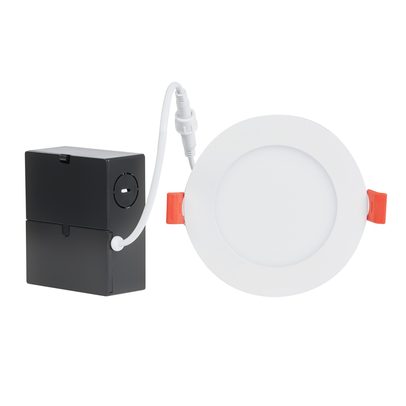 VEVOR 10W LED Recessed Ceiling Light, 4 Pack Ultra Thin 900LM Canless Ceiling Wafer Light, Dimmable Canless Wafer Downlight, Pot Lights, Energy Efficient Recessed Lighting for Home, café, Office, FCC