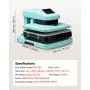 VEVOR Auto Heat Press Machine 15 x 15 inch T-Shirt Press Machine Green, Auto Release and Adjustable Pressure, Digital Display, Rapid and Even Heating, for Sublimation, Vinyl, Heat Transfer Projects