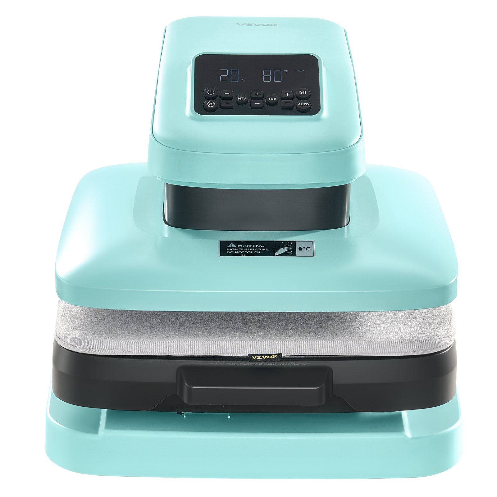 VEVOR Auto Heat Press Machine 15 x 15 inch T-Shirt Press Machine Green, Auto Release and Adjustable Pressure, Digital Display, Rapid and Even Heating, for Sublimation, Vinyl, Heat Transfer Projects