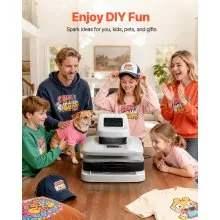 VEVOR Auto Heat Press Machine, 15 x 15 inch, T-Shirt Press Machine with Auto Release and Adjustable Pressure, Digital Display, Rapid Heating, for Sublimation, Vinyl, Heat Transfer Projects, White