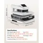 VEVOR Auto Heat Press Machine 15 x 15 inch T-Shirt Press Machine White, Auto Release and Adjustable Pressure, Digital Display, Rapid and Even Heating, for Sublimation, Vinyl, Heat Transfer Projects