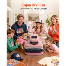 VEVOR Auto Heat Press Machine, 15 x 15 inch, T-Shirt Press Machine with Auto Release and Adjustable Pressure, Digital Display, Rapid Heating, for Sublimation, Vinyl, Heat Transfer Projects, Pink